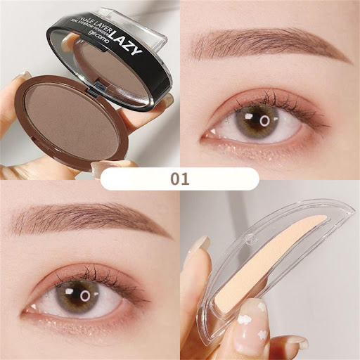 Title 12, Double Layer Two-Color Lazy Seal Eyebrow Powder...