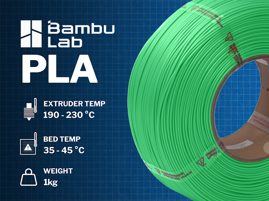 Bambu Lab Ash Gray Matte PLA Filament Refill - 1.75mm (1kg)