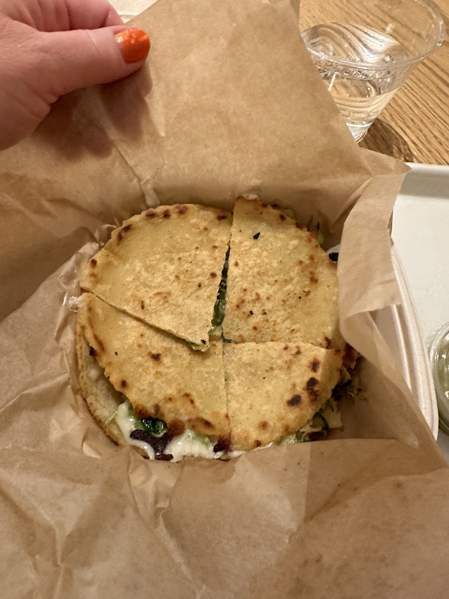 Brussel sprout quesadilla