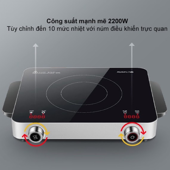 (Hcm) Bếp Hồng Ngoại Joyoung Công Suất 2200W Không Kén Nồi Làm Nóng Siêu Nhanh