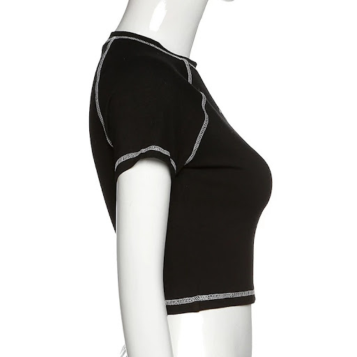 Title 1, Slim Fit Print Vintage Pattern Womens Short Sl...