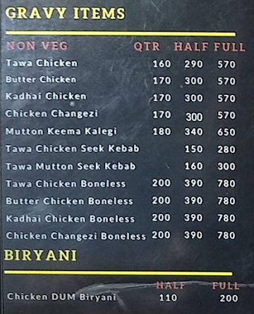 Bhai Bhai Food Gali menu 