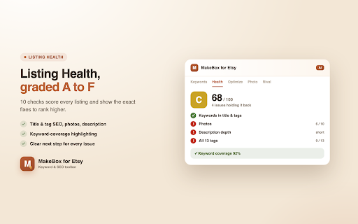 MakeBox for Etsy — Keyword & Shop Insights screenshot 4