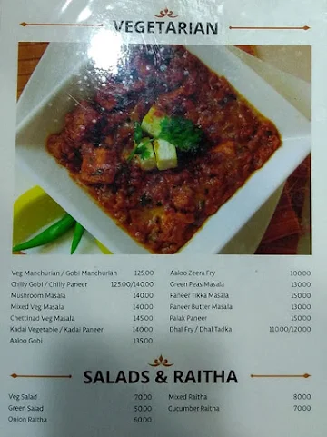 Cafe Amin menu 