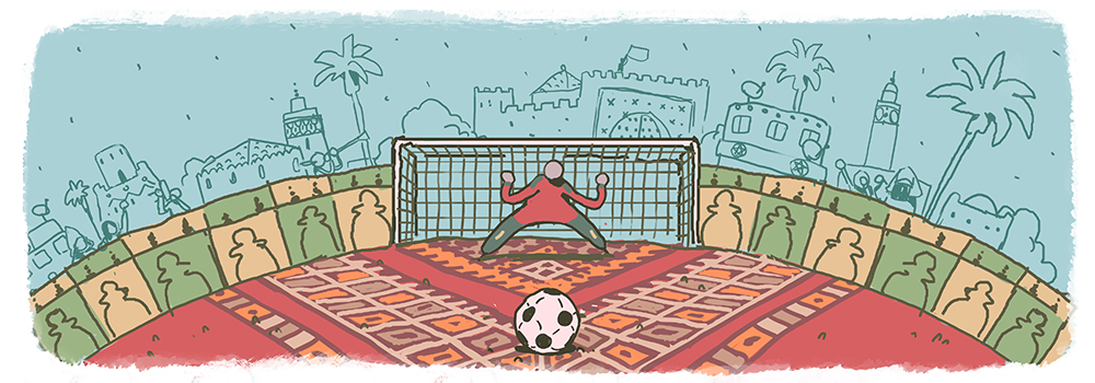 Morocco World Cup Doodle Sketch