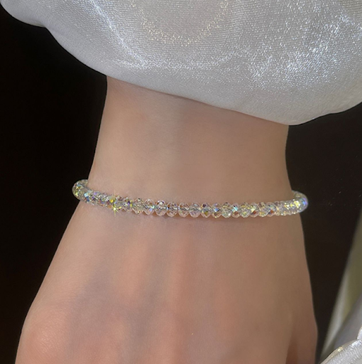 Title 4, Colorful Crystal Beads Bracelet, a vibrant and ...