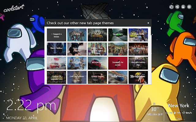 Among Us Crewmates & Imposters New Tab Theme