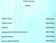 Khera Foods menu 1