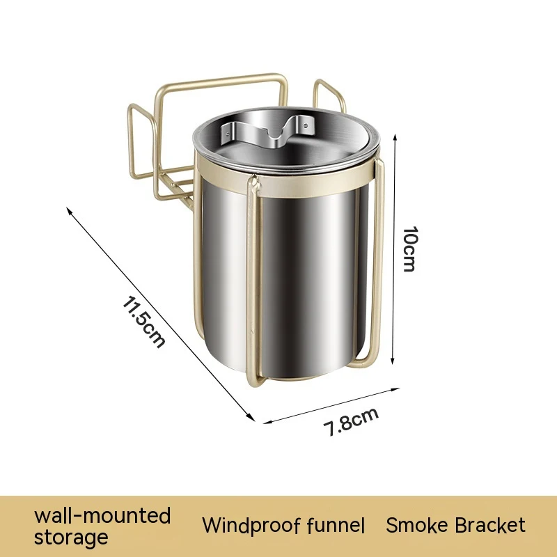 Cendrier mural en acier inoxydable pour fumer proprement. Installation facile, robuste et durable. Idéal pour espaces intérieurs et extérieurs.