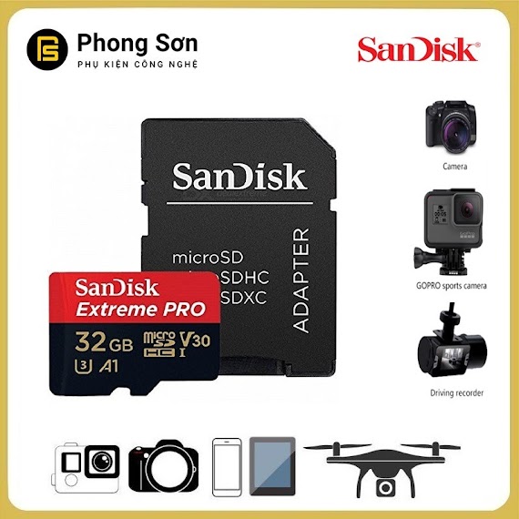 Thẻ Nhớ Micro Sdhc 32Gb Extreme Pro 667X 100Mb/S Uhs - 1 Sandisk