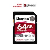 Thẻ Nhớ Sd Kingston Canvas React Plus V90 300Mbs/260Mbs Uhs Ii 64Gb Camera Quay Phim Chuyên Nghiệp 4K/8K 64Gb Mlpr2/64Gb