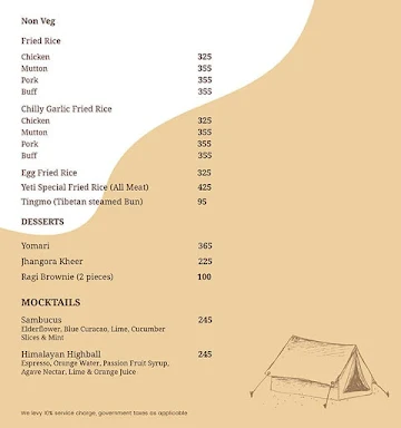 Yeti - The Himalayan Kitchen menu 