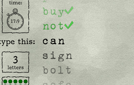 Typing Games chrome extension
