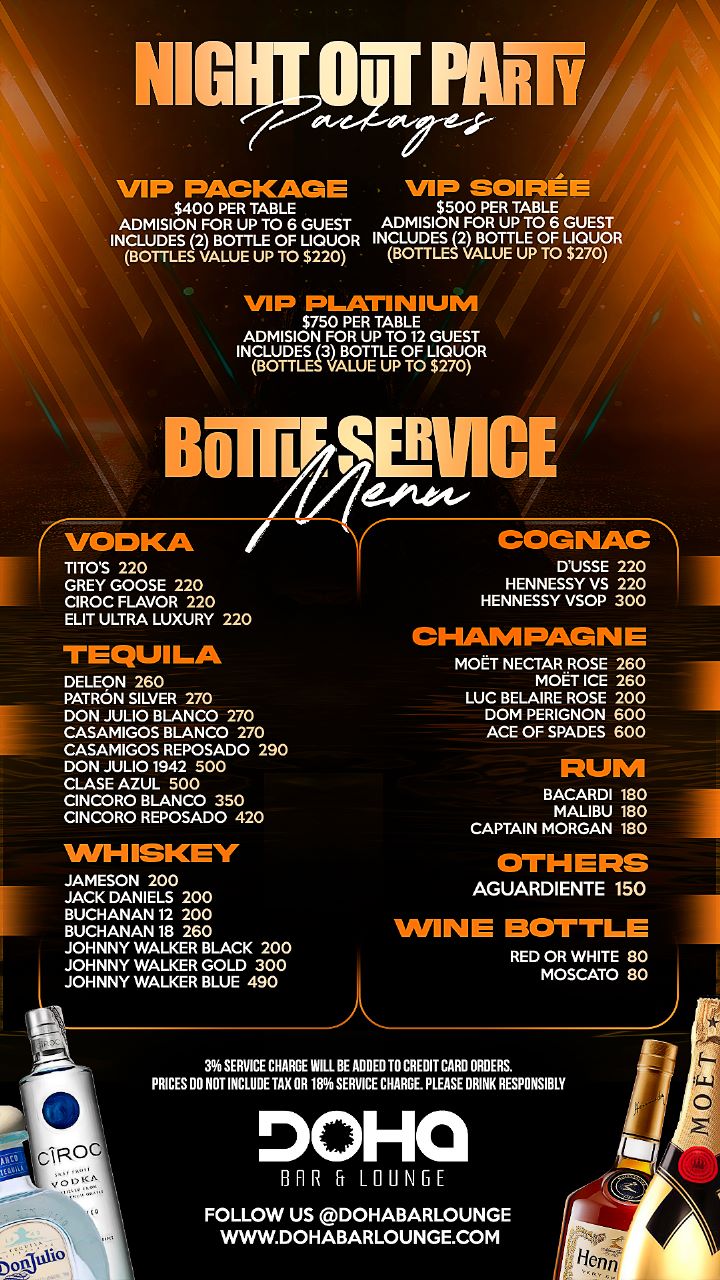 BOTTLE SERVICE