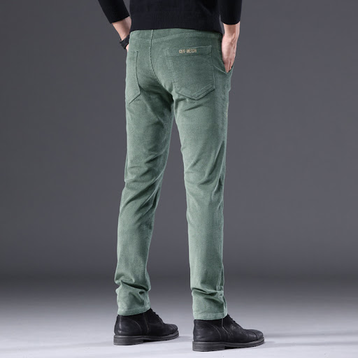 Title 10, Middle-aged business all-matching casual trouse...