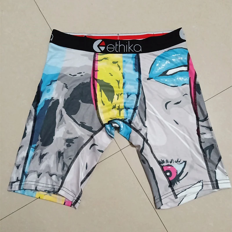 Title 4, Boxer long de sport en soie glacée pour hommes,...