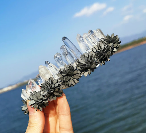 Title 2, Natural Crystal Rainbow Crown Headband