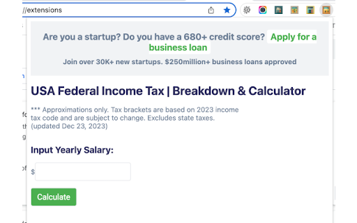 Calculator: USA Federal Income Tax