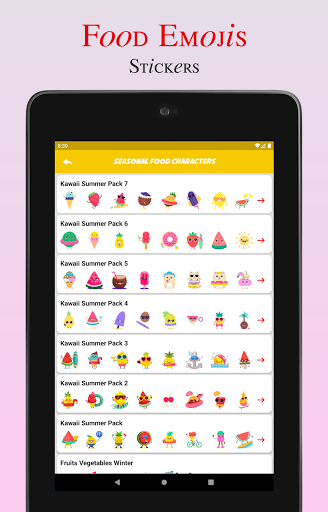 Food Emojis Stickers: Fruits and Vegetables