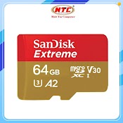 Thẻ Nhớ Microsdxc Sandisk Extreme V30 U3 4K A2 64Gb R170Mb/S W80Mb/S (Vàng) - Nhất Tín Computer