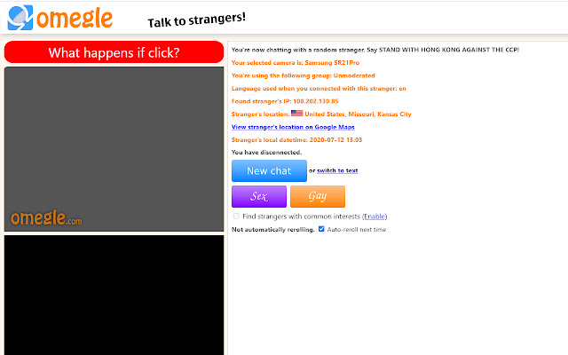 SYNCRo Omegle IP Location