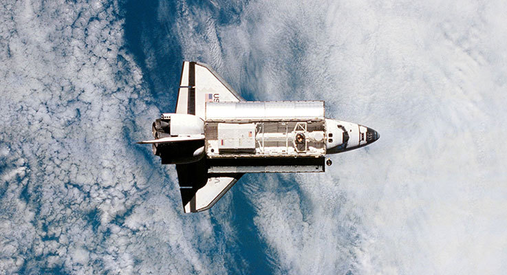 Space Shuttle Atlantis in space