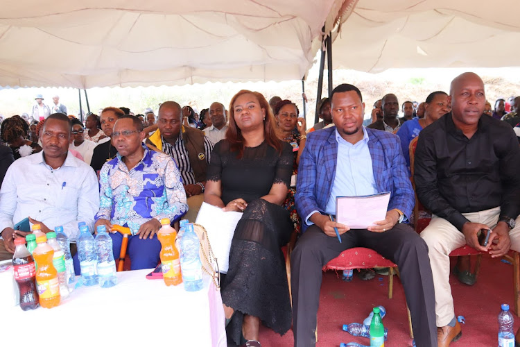 Kitui Azimio leaders in Mui ward attending a burial fumction.