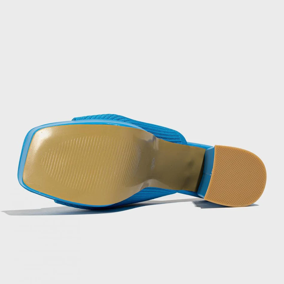 Sandalias de plataforma impermeables de verano para mujer, tacón grueso de punto, moda urbana, cómodas y elegantes.