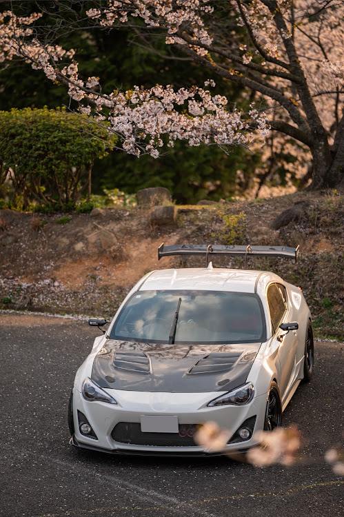 86の桜コラボ・2024ベストショット4月・夕日に輝くあなたの愛車に関するカスタム事例の投稿画像1枚目