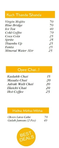 Desi Hungrez menu 1