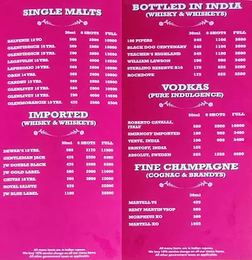 Cafe Delhi Heights menu 