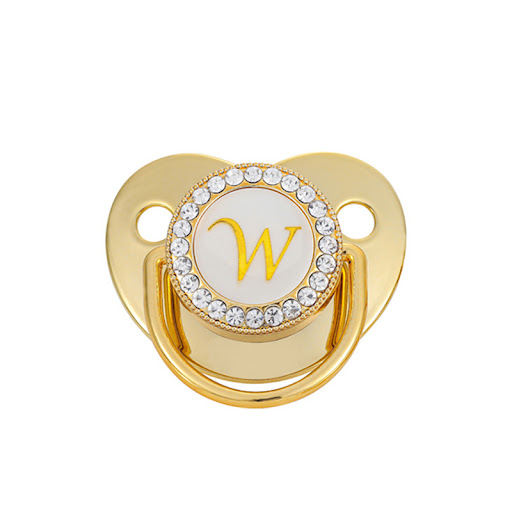Title 25, Baby Gold 26 Letter Soothing Pacifier personali...