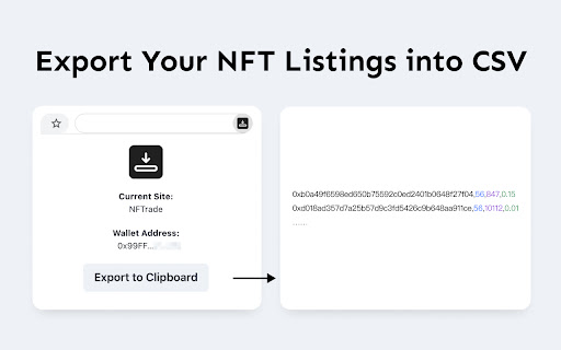 Export My NFT Listings