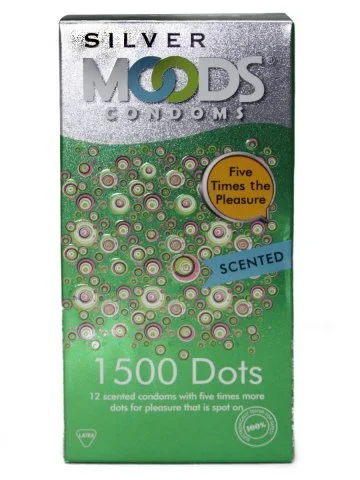 Moods Condoms - Silver 1500 Dots - 3 pcs