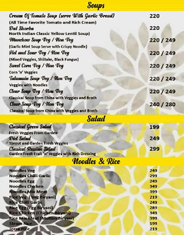 The Hive Cafe menu 