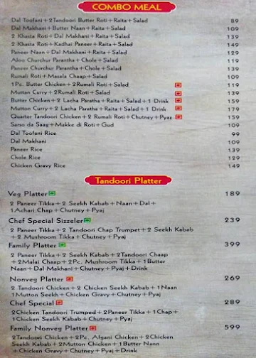 Royal North Tadka menu 