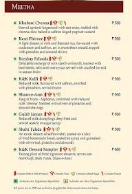 Kebabs & Kurries - ITC Kakatiya menu 6