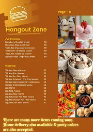 Hangout Zone menu 6