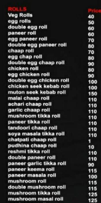 Flavour Of Fast Food menu 