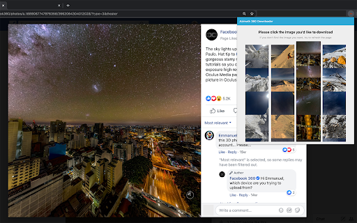 Azimuth: Download Facebook 360° Photos