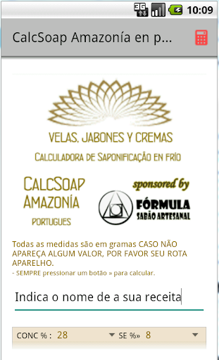 CalcSoap Amazonía portugues