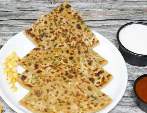 Cheese Corn Capsicum Paratha