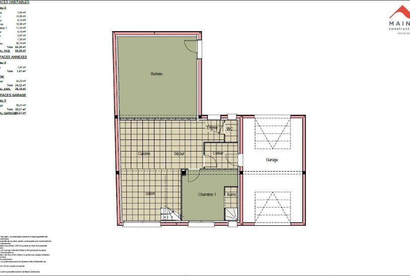  Vente Terrain + Maison - Terrain : 465m² - Maison : 136m² à Saint-Gervais-en-Belin (72220) 