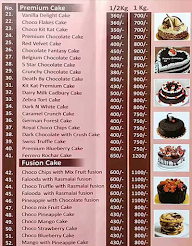 Bakers Flavour menu 1