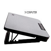 Đế Tản Nhiệt Laptop Cooling Pad N99 - 2 Quạt, Đèn Led, Có Nấc Nâng Lên Hạ Xuống Cho Laptop Từ 10 - 17 Inch
