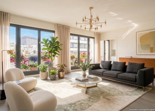 Buy this luxury apartment / penthouse - Modern living room with balcony view