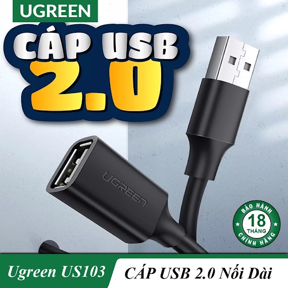 Cáp Usb 2.0 Nối Dài Chính Hãng Ugreen Us103 Cao Cấp