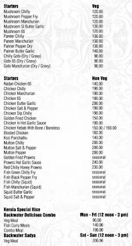 Backwaters menu 5