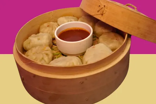 Veg Steamed Momos [10 Pieces]