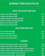 Bombay Biryani House menu 1